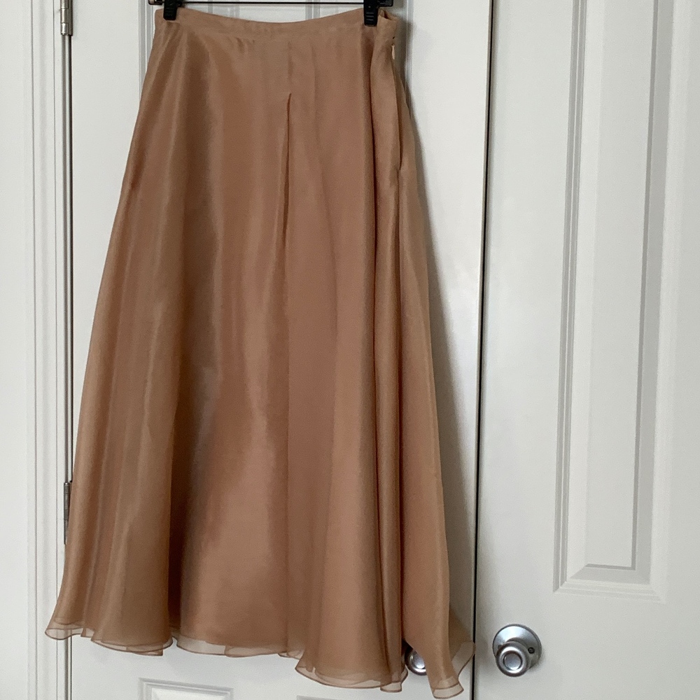 Ralph Silk Organza Tea-Length Skirt